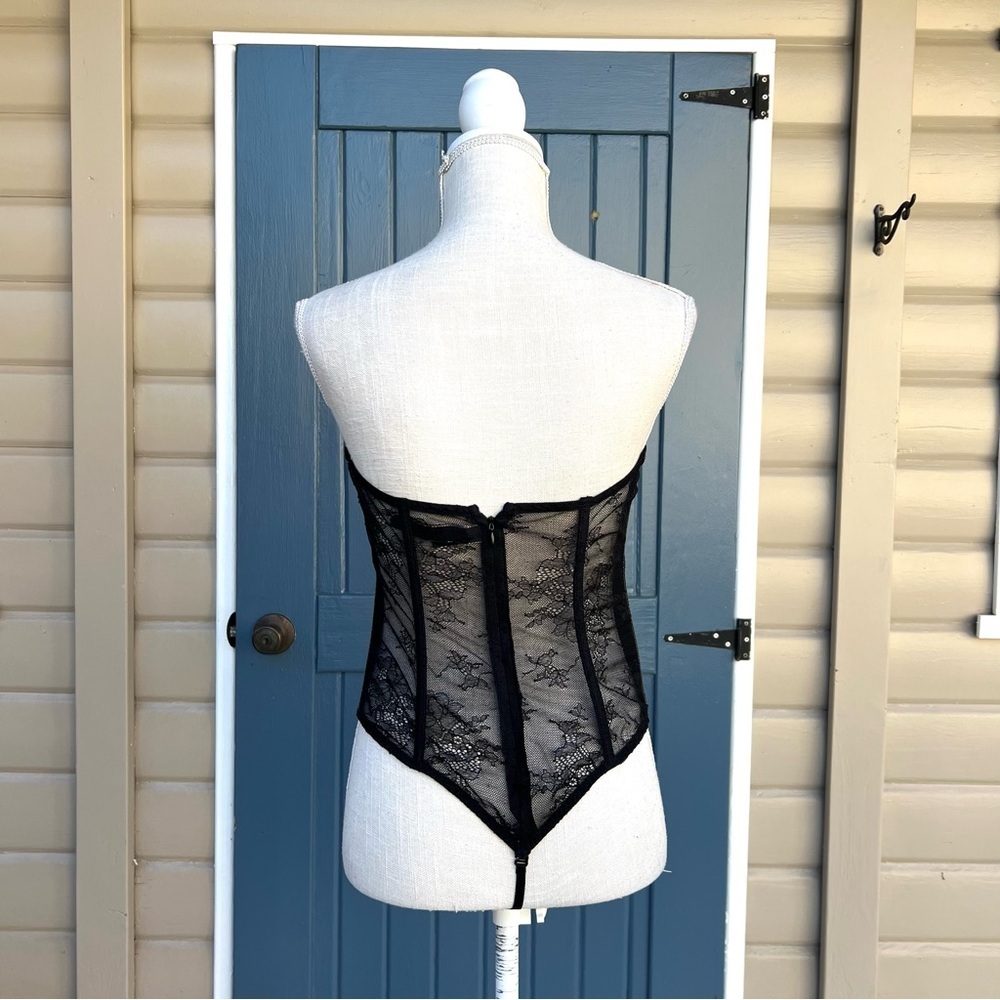 Victoria's Secret black corset with lace back 
women Size Large - Picture 3 of 7